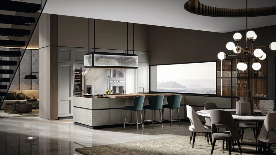 A bespoke kitchen that combines modern design with a touch of elegance and classicism.