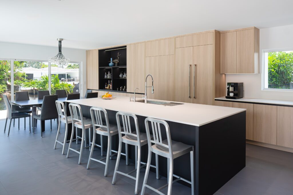 Modern Kitchen Designed by Spectrum Fine Cabinetry in Waterfront Home, Boca Raton