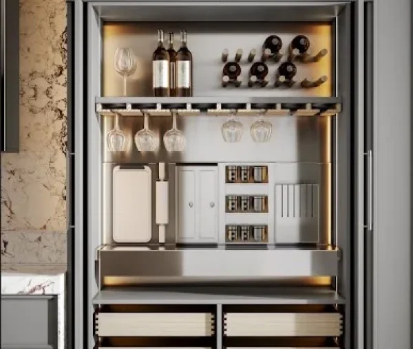 Bar With Pocket Doors